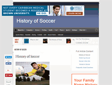 Tablet Screenshot of historyofsoccer.info